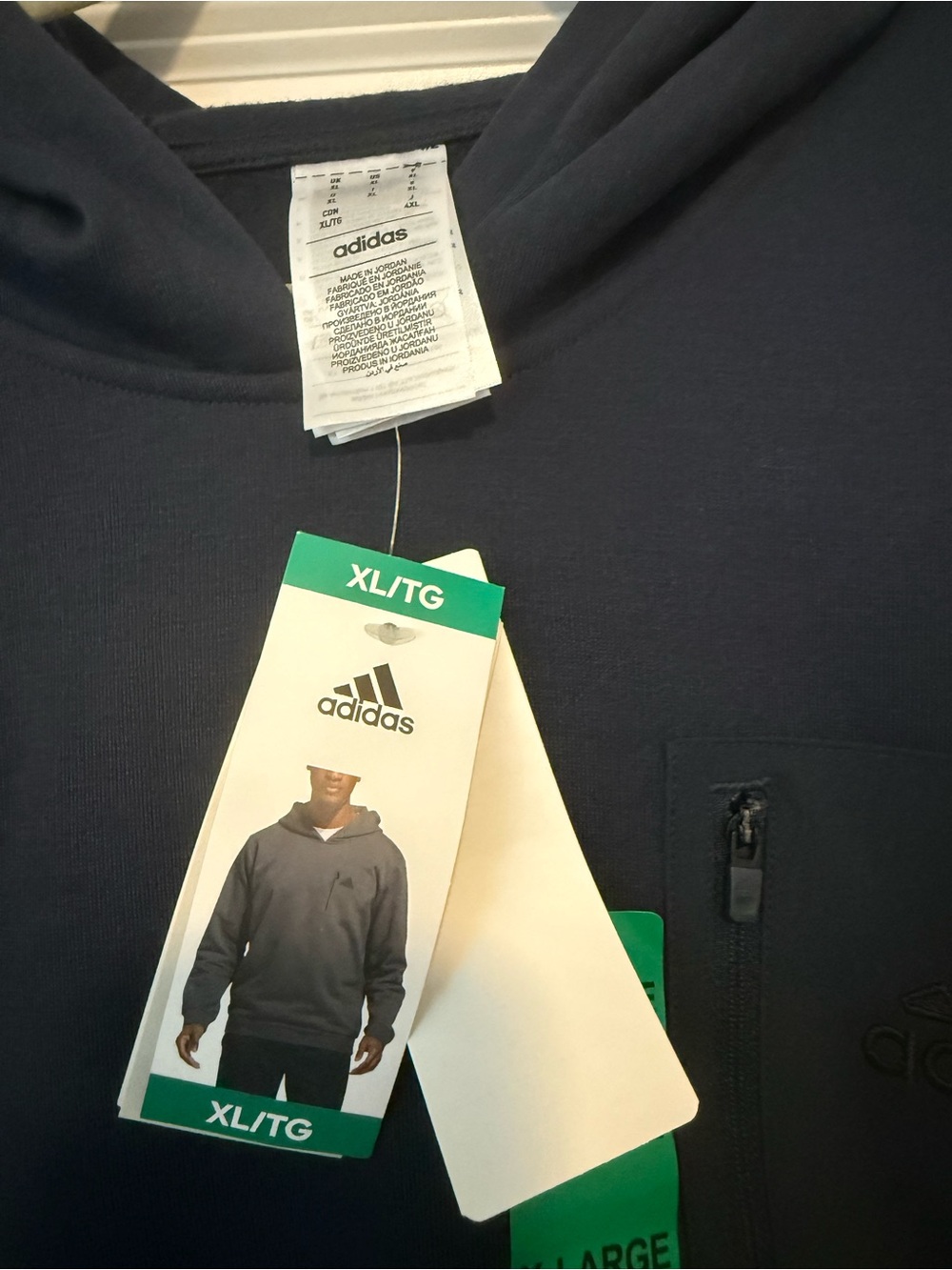 Adidas Navy Hoodie - Picture 3 of 4